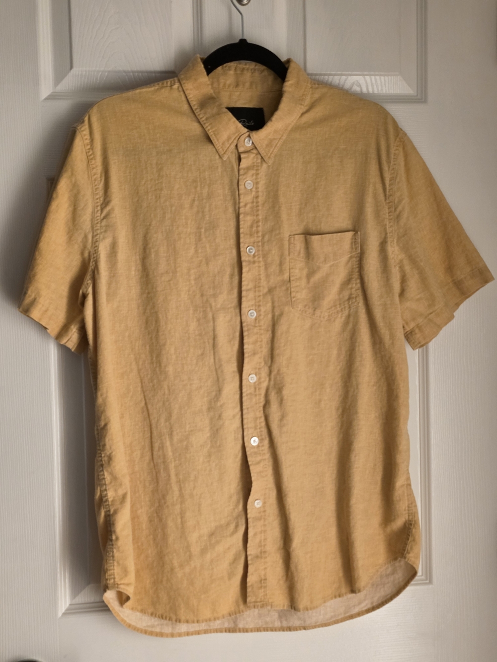 Rails Short-Sleeve Button-Down Shirt - Mustard Yellow